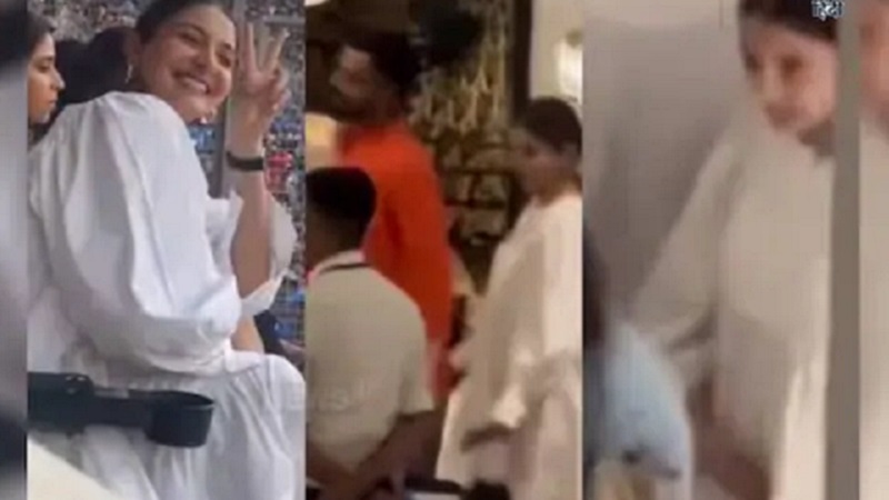 मैच के बीच दिखा अनुष्का शर्मा का बेबी बंप: छुपाने की कोशिश हुई बेकार, वायरल वीडियो से कंफर्म !