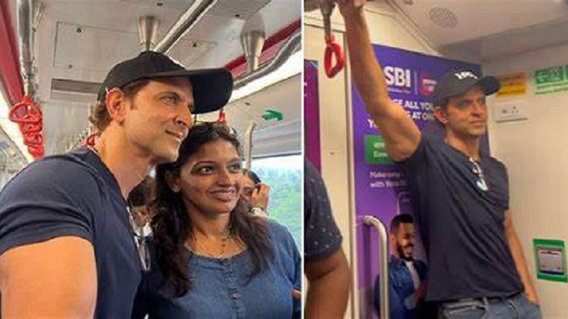 ऋतिक रोशन ने मेट्रो में किया सफर: ट्रैफिक और गर्मी से बचने के लिए किया ट्रेवल, फैंस के साथ ली सेल्फी