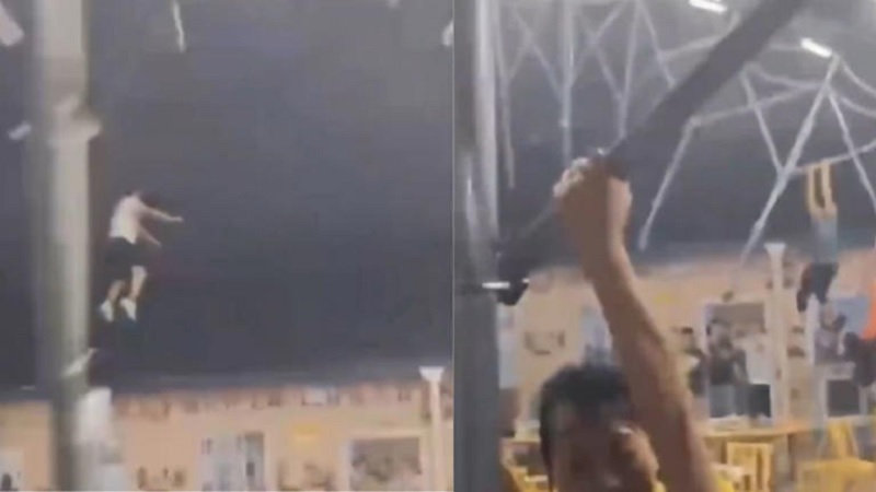 चीन में तूफान से तबाही: रेस्टोरेंट की छत के साथ हवा में उड़े मेहमान