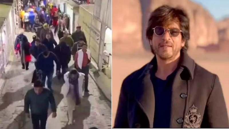 माथे पर टीका लगाए मां वैष्णो देवी के दरबार से निकले शाहरुख