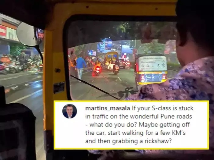 मर्सिडीज-बेंज इंडिया के CEO की कार ट्रैफिक में फंसी, ऑटो रिक्शा में चल दिए