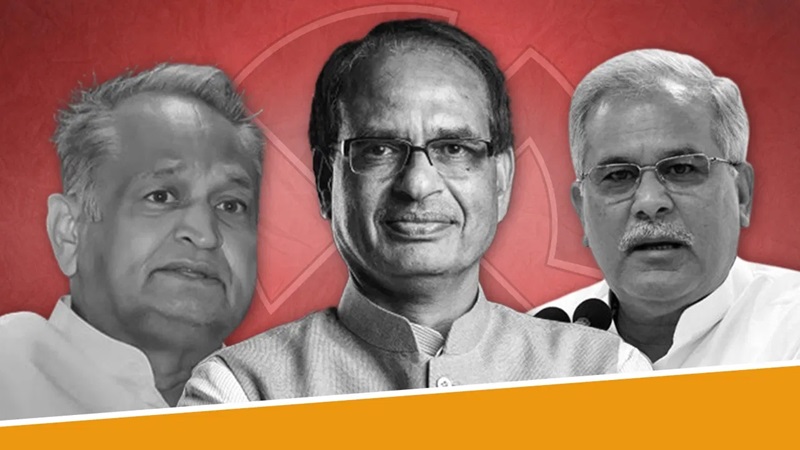 कहीं लगे पोस्टर, तो किसी ने मंदिर में टेका मत्था... चार राज्यों में नतीजों की घड़ी