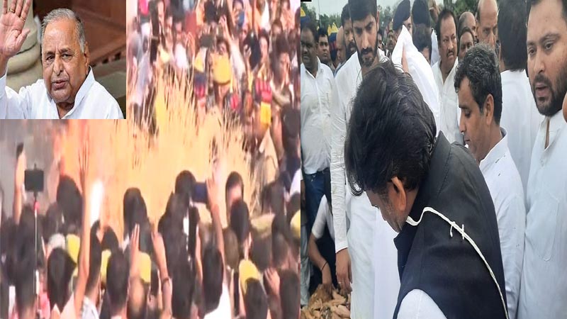 पंचतत्व में विलीन हुए नेता जी, राजकीय सम्मान के साथ अंतिम संस्कार, अखिलेश यादव ने मुखाग्नि