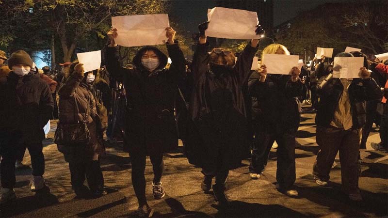 चीनी राष्ट्रपति शी जिनपिंग के इस्तीफे की उठी मांग, कोविड रोधी प्रतिबंधों के विरुद्ध प्रदर्शन.!