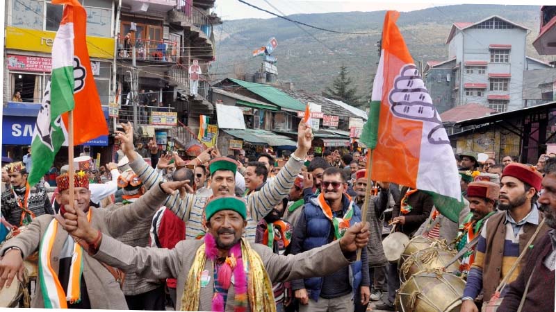 हिमाचल में कांग्रेस को मिला स्पष्ट बहुमत, 40 सीटों पर मिली जीत, राहुल गांधी बोले,जल्द ही निभाएंगे सारे वादे