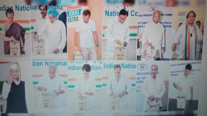 कांग्रेस अध्यक्ष पद के लिए मतदान प्रक्रिया हुई संपन्न, सोनिया, मनमोहन, राहुल प्रियंका समेत कई नेताओं ने डाले वोट