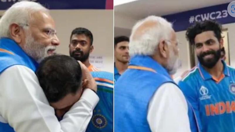 निराशा के बीच हौसला बढ़ाने ड्रेसिंग रूम गए थे पीएम मोदी.. खिलाड़ियों ने शेयर की तस्वीरें
