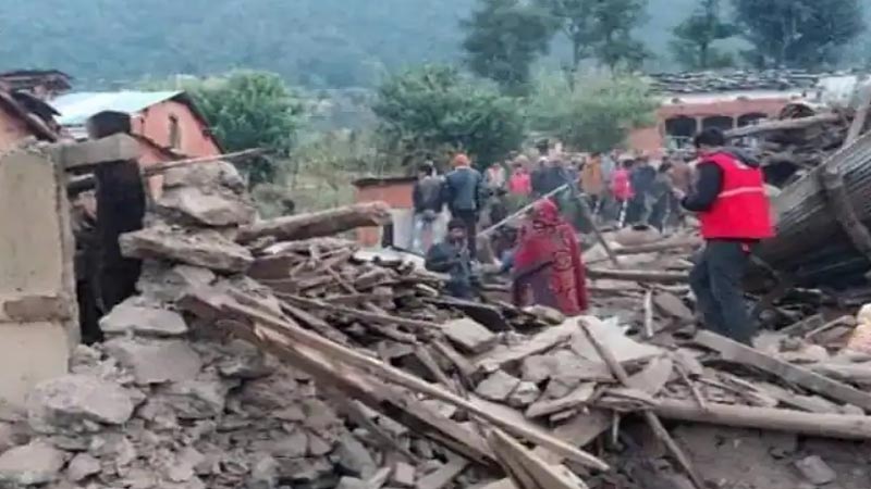 भारत, चीन, नेपाल में रात को भूकंप, झटकों से नेपाल में मकान गिरने से 8 की मौत