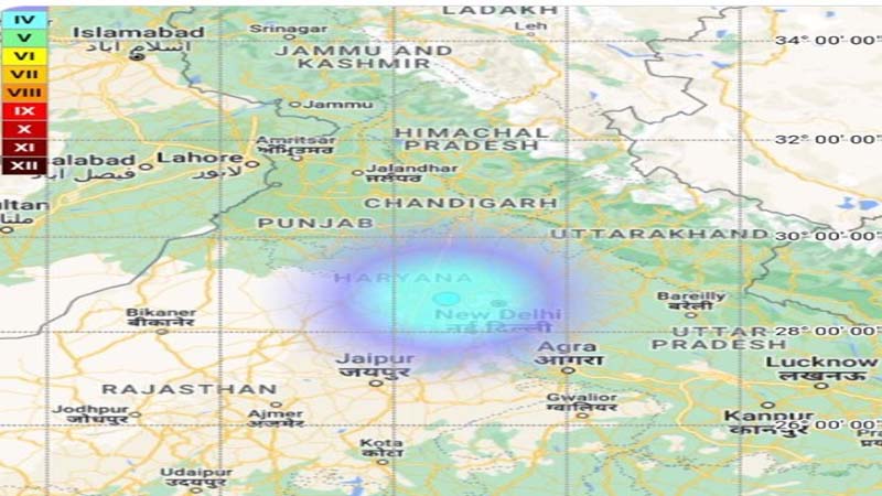 राजधानी नई दिल्ली और एनसीआर में महसूस किये गये भूकंप के झटके, फिलहाल नुकसान की जानकारी नहीं