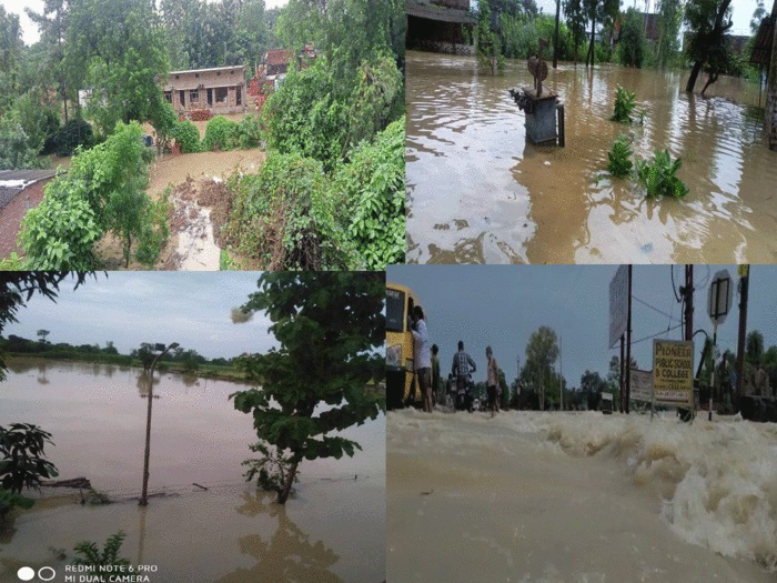 बलरामपुर: सात साल में नहीं देखी ऐसी बाढ़, राप्ती के बहाव में डूबे कई गांव