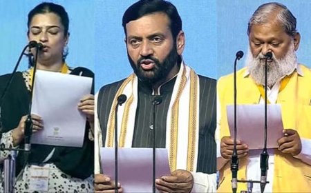 हरियाणाः पीएम मोदी की मौजूदगी में नायब सिंह सैनी ने ली मुख्यमंत्री पद की शपथ, 13 कैबिनेट मंत्रियों ने भी शपथ