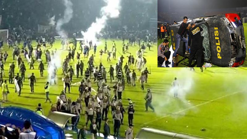 फुटबॉल मैच देख रहे दर्शकों में भगदड़, 174 की मौत, 180 से ज्यादा घायल