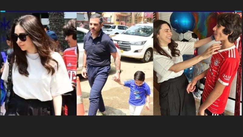 टीन एज बेटे का बर्थडे मनाने साथ आये करिश्मा-संजय कपूर, दो बेटों की सिंगल मदर हैं करिश्मा