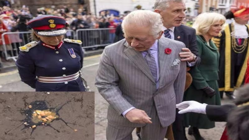 ब्रिटेन के किंग चार्ल्स तृतीय पर फेंके गए अंडे, बागी गिरफ्तार