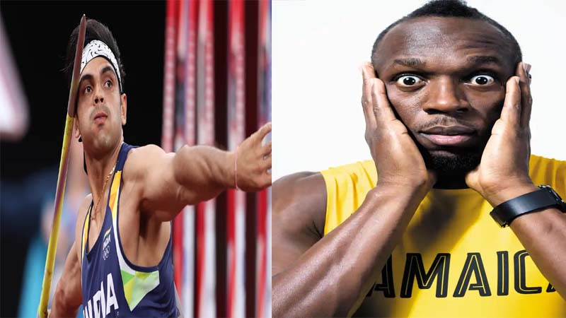 भाला फेंक चैंपियन नीरज चोपड़ा ने नामी धावक उसेन बोल्ट को पछाड़ा..!