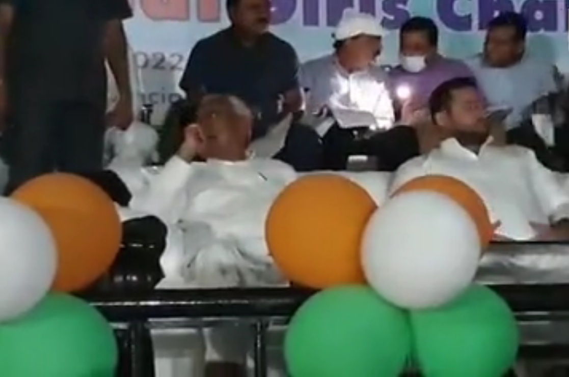 अंधकार में स्वागत नीतीश सरकार, 15 मिनट तक अंधेरे में बैठे रहे सीएम नीतीश और तेजस्वी यादव