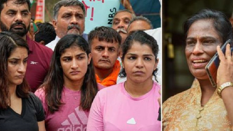 पीटी उषा ने कहा - पहलवानों का प्रदर्शन अनुशासनहीनता, पहलवानो ने कहा महिला हो कर खुद संघर्ष करने वाली एथलीट से निराशा