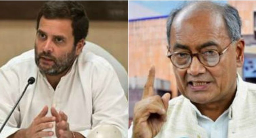 दिग्विजय फंसा गए कांग्रेसियों और राहुल को; असहमति जताकर राहुल ने झाड़ा विवाद से पल्ला 