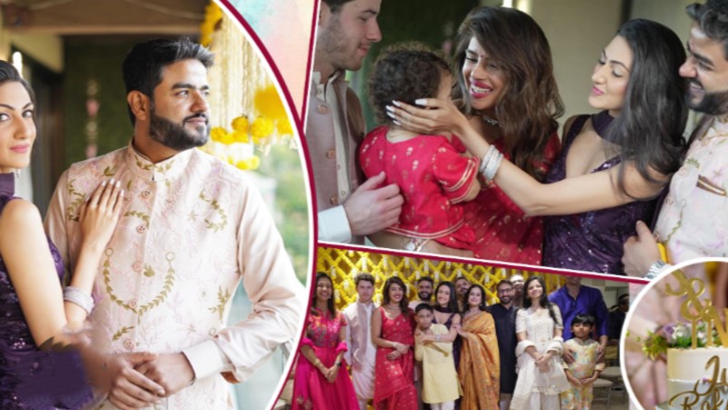तीसरी बार हुई प्रियंका चोपड़ा के भाई की सगाई ,प्रियंका परिवार संग हुईं शामिल