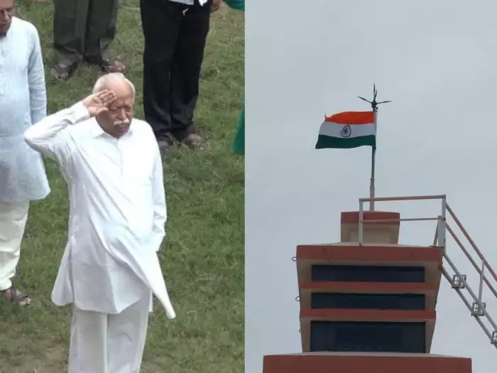 आलोचकों को जवाब, आरएसएस मुख्यालय पर फहरा तिरंगा