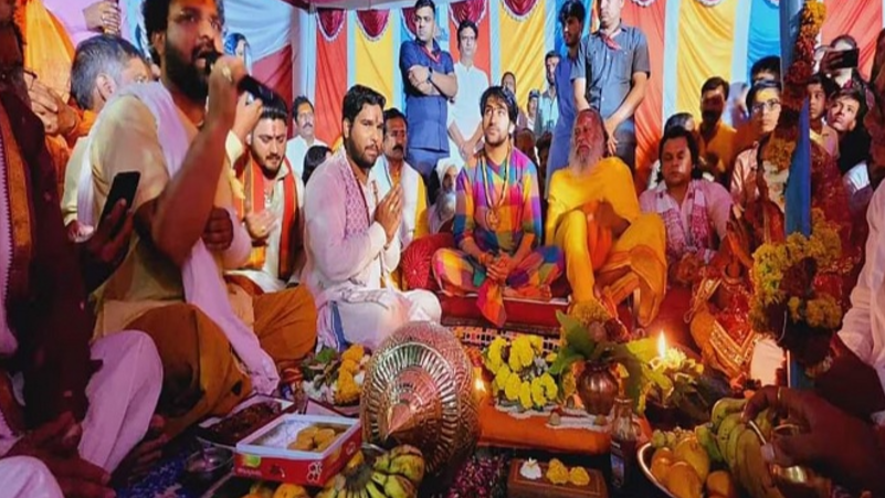 सागर जिले में बागेश्वर बालाजी मंदिर के निर्माण की नीव रखी पं० धीरेन्द्र शास्त्री ने,एक साल पहले किया था वादा