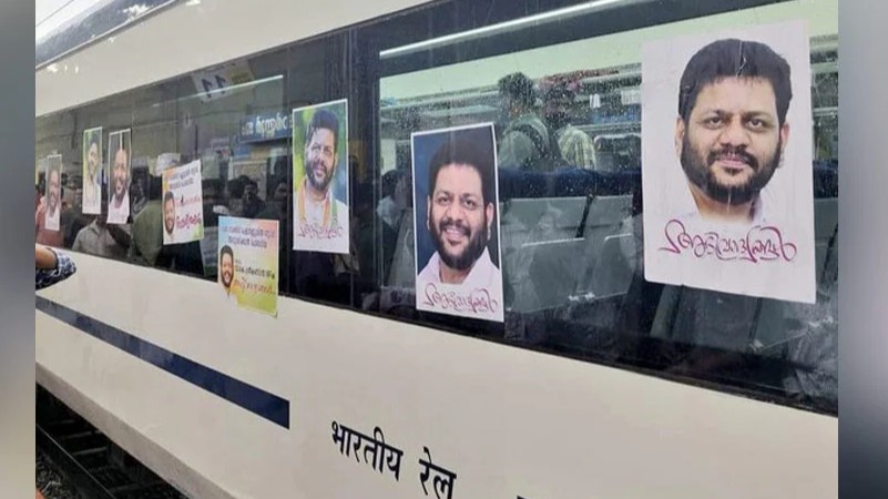 केरल में वंदे भारत ट्रेन पर कांग्रेस सांसद के पोस्टर लगे; कांग्रेस - भाजपा ने एकदूसरे को ठहराया ज़िम्मेदार 