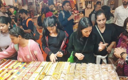 43वां भारतीय अंतर्राष्ट्रीय व्यापार मेलाः राजस्थान मंडप में लाख से बनी चूड़ियों एवं अन्य वस्तुओं ने दर्शकों को मोहा