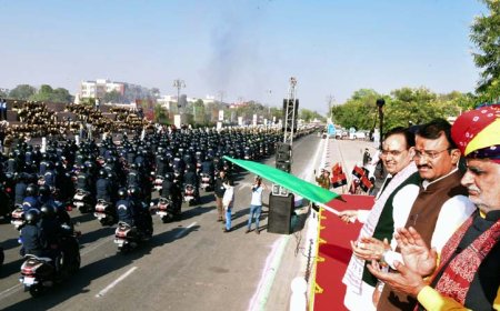 राजस्थान सरकार के एक वर्ष पूर्ण होने पर सीएम भजनलाल शर्मा ने किया ‘एक वर्ष-परिणाम उत्कर्ष’ राज्य स्तरीय प्रदर्शनी का उद्घाटन, महिला सुरक्षा के लिए 150 कालिका पेट्रोलिंग यूनिट को दिखाई हरी झंडी