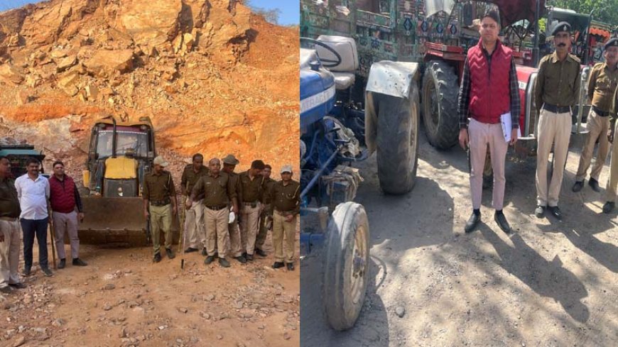 राजस्थानः अवैध खनिज गतिविधियों में लिप्त 4 जेसीबी सहित 90 से अधिक वाहन जब्त