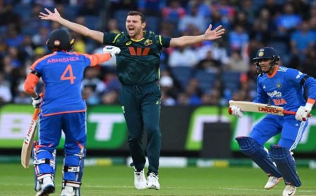 हैज़लवुड का कहर! अभिषेक शर्मा की शानदार पारी बेकार गई, ऑस्ट्रेलिया ने भारत को 4 विकेट से हराया