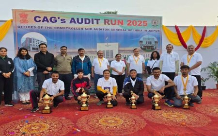 आमजन की सहभागिता के साथ जयपुर में आयोजित हुआ “Audit Run 2025”.. पुरुषों में विरेंद्र और महिलाओं में ज्योति कंवर विजेता रहे