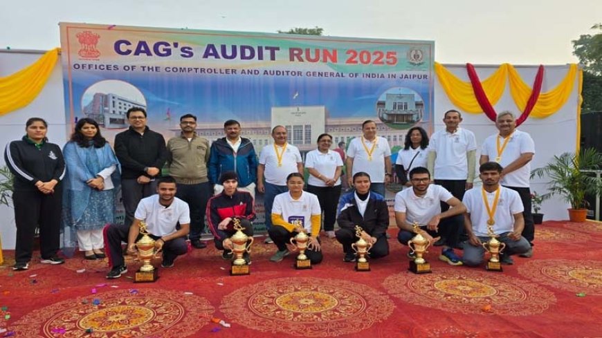 आमजन की सहभागिता के साथ जयपुर में आयोजित हुआ “Audit Run 2025”.. पुरुषों में विरेंद्र और महिलाओं में ज्योति कंवर विजेता रहे