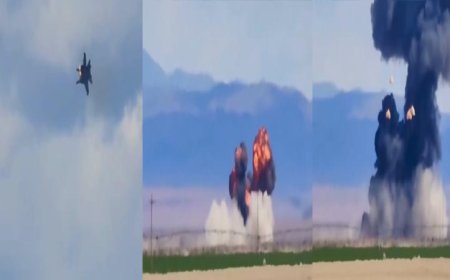 अमेरिका में एयर शो के दौरान दो लड़ाकू विमान हवा में टकराए, हादसे के बाद एयरबेस लॉकडाउन