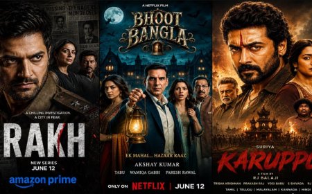 जून के दूसरे सप्ताह में OTT पर धमाका: 'स्वीट मैग्नोलियाज़ 5' से लेकर अक्षय कुमार की 'भूत बंगला' और सूर्या की 'करुप्पु' तक कई बड़ी रिलीज़