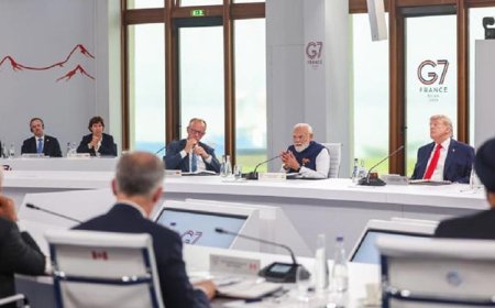 G7 शिखर सम्मेलन में पीएम मोदी की दो टूक: समुद्री मार्ग सुरक्षित रहें, नाविक बिना भय के करें काम; अमेरिकी हमले में तीन भारतीयों की मौत का भी उठाया मुद्दा