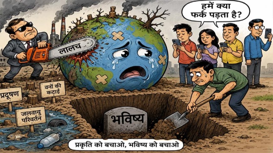 प्रकृति की हत्या और हमारा मौन : क्या हम अपनी ही कब्र खोद रहे हैं?