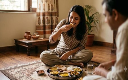 गर्व कीजिये भारतीय ज्ञान परम्परा की वैज्ञानिक समग्रता पर.. बहुत लाभदायक है आलथी-पालथी बैठकर भोजन करना